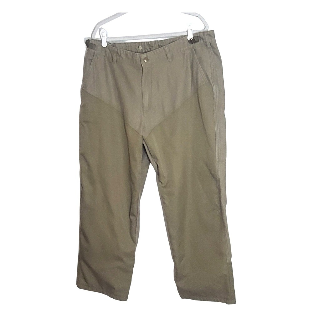 LL Bean Mens Upland Field Pants Reinforced Hunting Khaki Tan 40x29 F01 HM8560